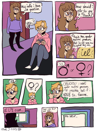 Comic- French Gender Neutral Pronouns [4/23/2023]